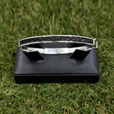 Aviiso sieraden met paardenhaar Sterling Zilveren SlavenarmbandBangle Vlak 6mm