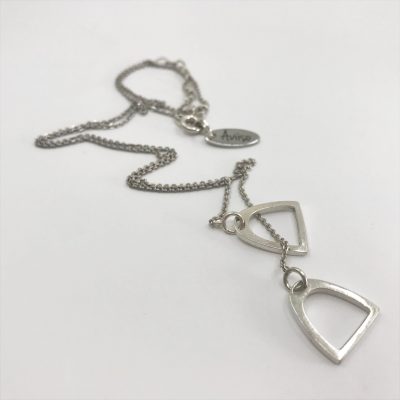 Aviiso Sterling zilveren collier met stijgebeugels2