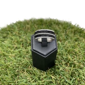 Aviiso ring met paardenhaar zilver getordeerd