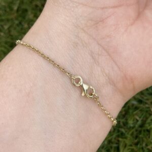Aviiso 14 Karaat Gouden Jasseron en Paperclip Armband met Paardenhaar Bedel