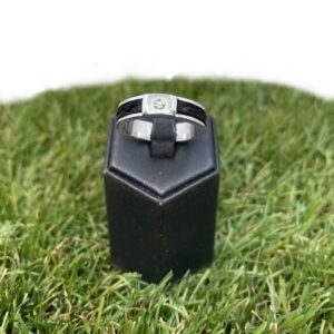 Aviiso ring met paardenhaar Sterling Zilver met Moissanite