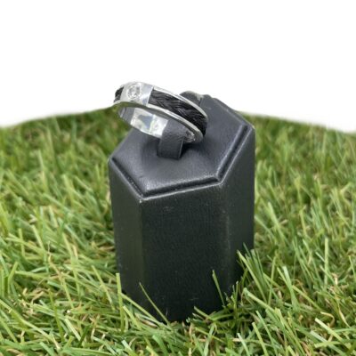 Aviiso ring met paardenhaar Sterling Zilver met Moissanite