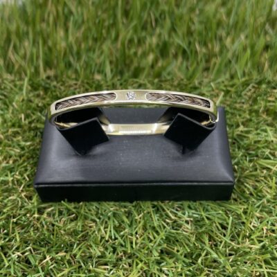 14 Karaat Gouden Slavenarmband/Bangle Elegant met Moissanite